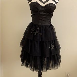 Vintage Betsy Johnson Black Tulle dress